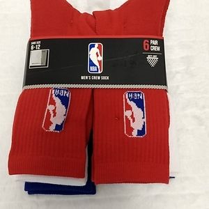 NBA Man Logo Crew Socks Men's Shoe Size 6-12